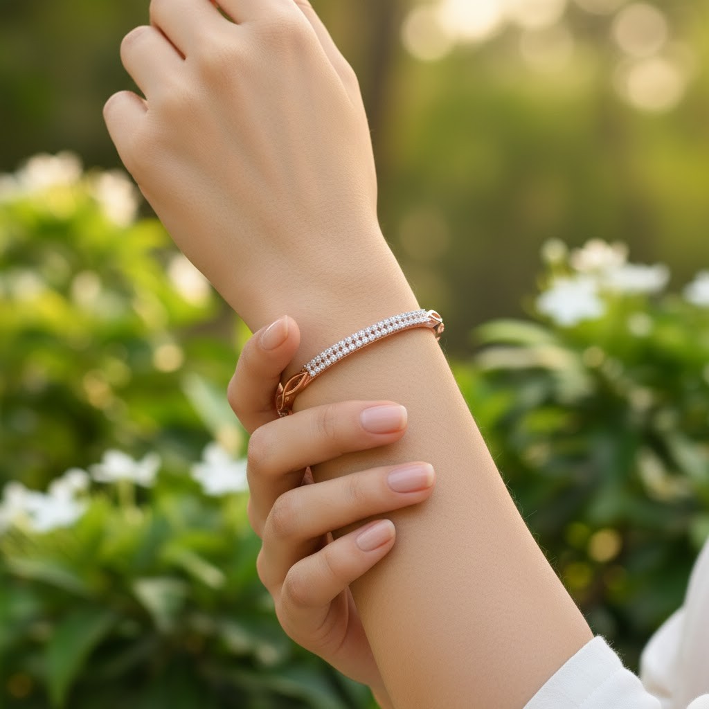 Aura Infinity Diamond Bangle - 3