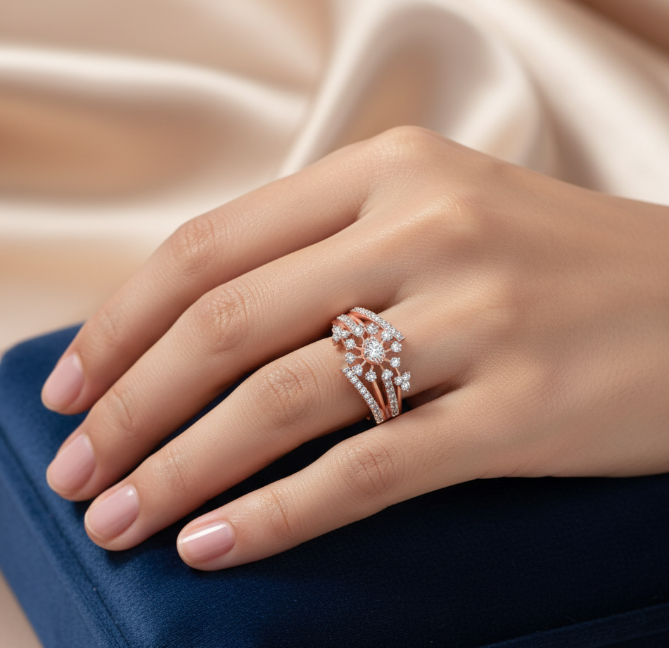Nova Burst Diamond Ring