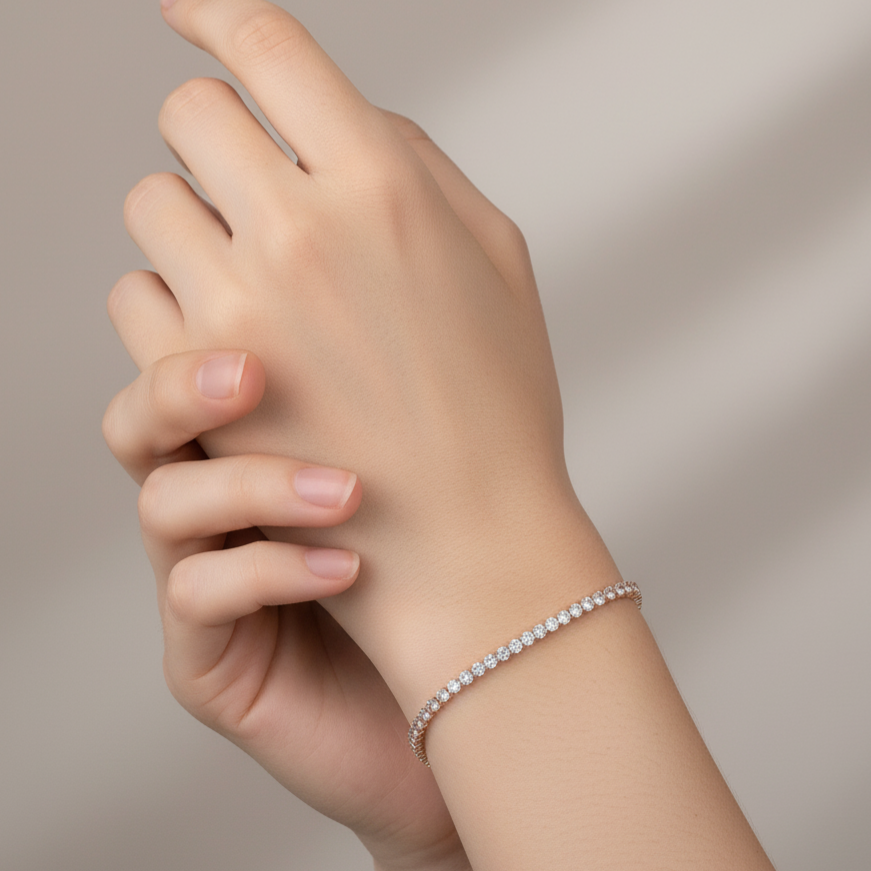 Pure Light Diamond Chain Bracelet