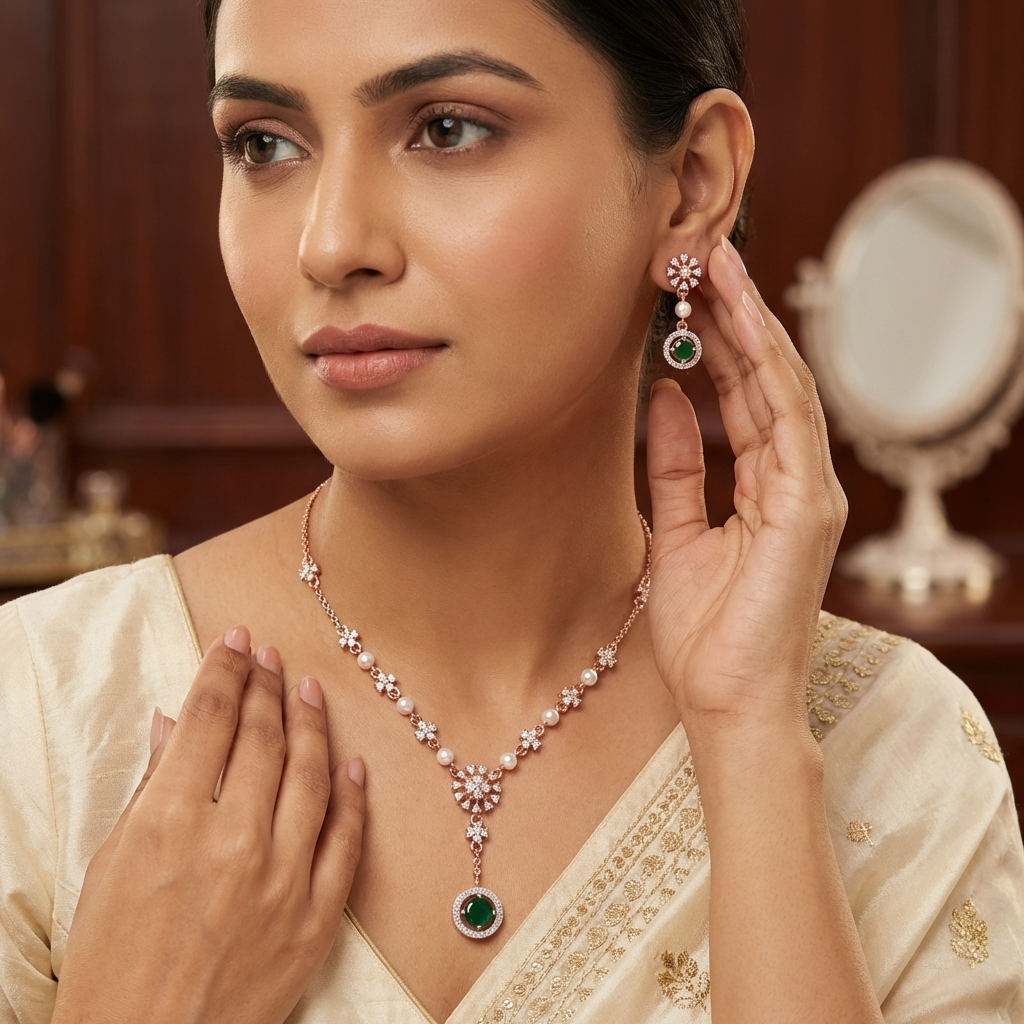 Grand Diamond Dazzle Necklace Set - 4
