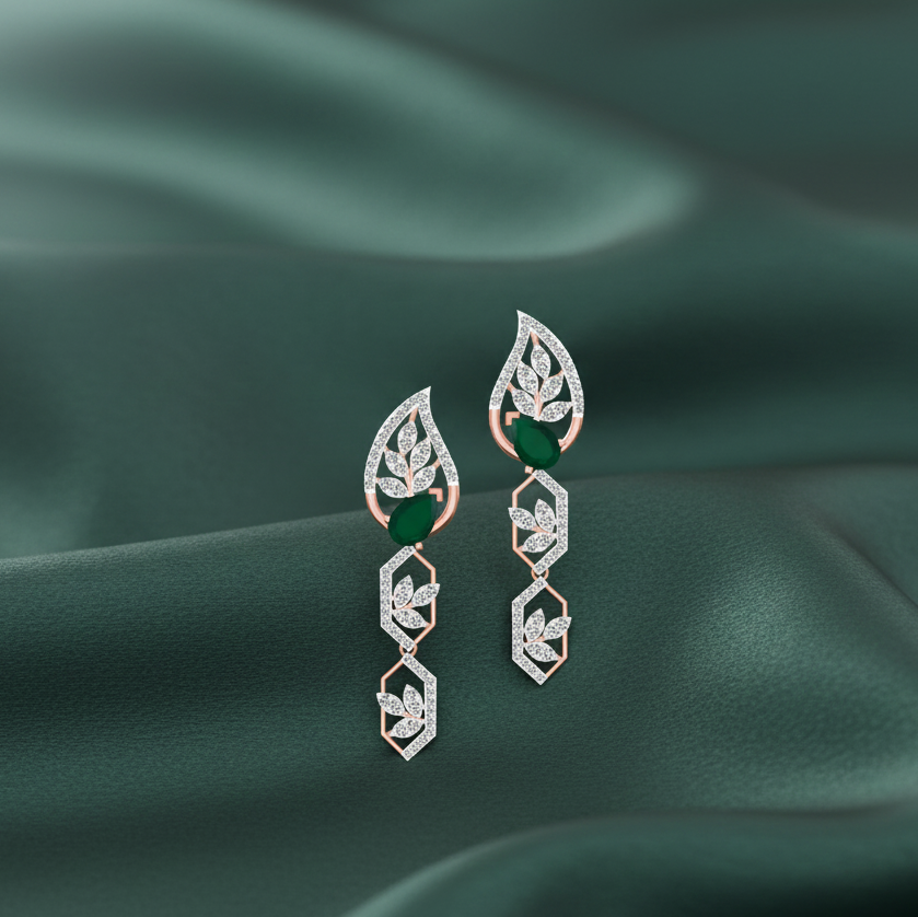 Refined Diamond Dangler Earrings