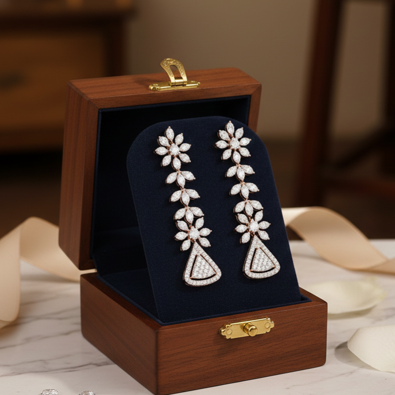 Elysian Glow Diamond Dangler Earrings