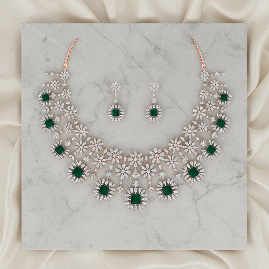 Wedding Glow Diamond Necklace Set