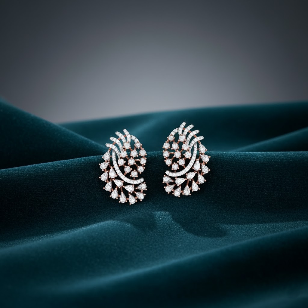 FSPDE02775B Elegant Diamond Earrings