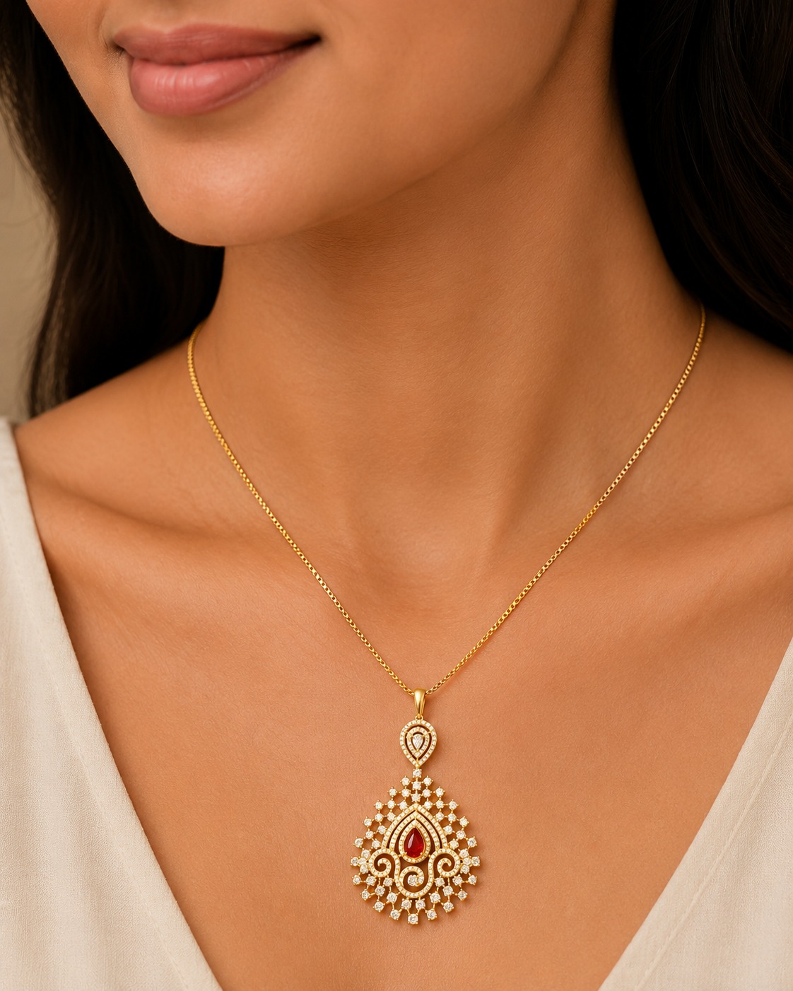 Diamond Crystal Symphony Pendant