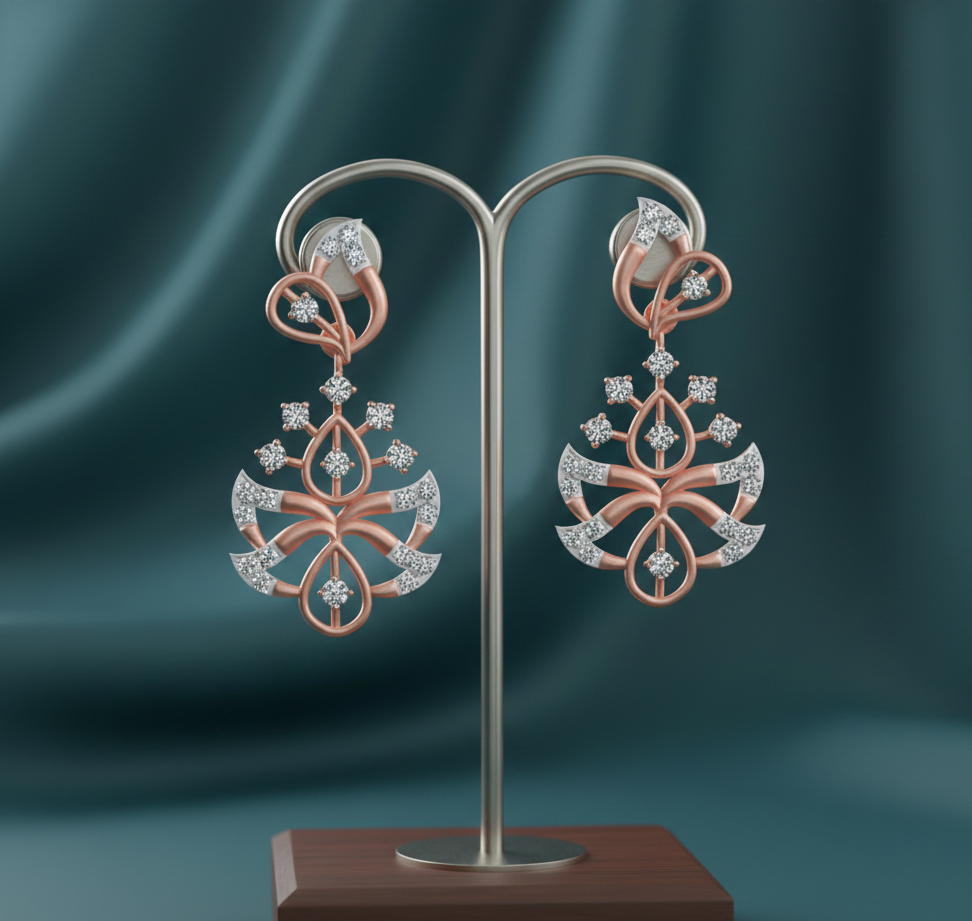Opaline Glow Diamond Danglers