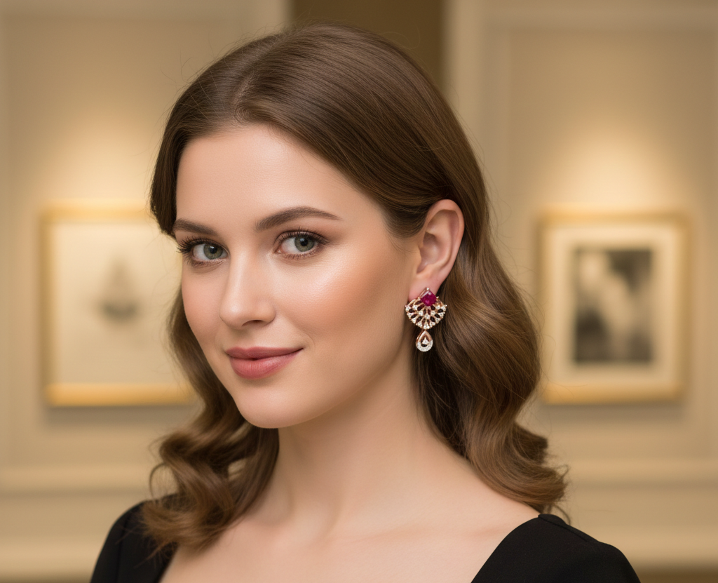 Serenyx Luxe Diamond Dangler Earrings