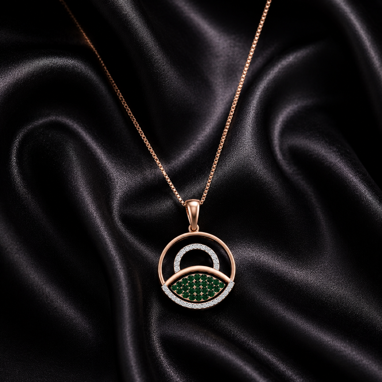 Minimalist Rose Gold Celestial  Pendant