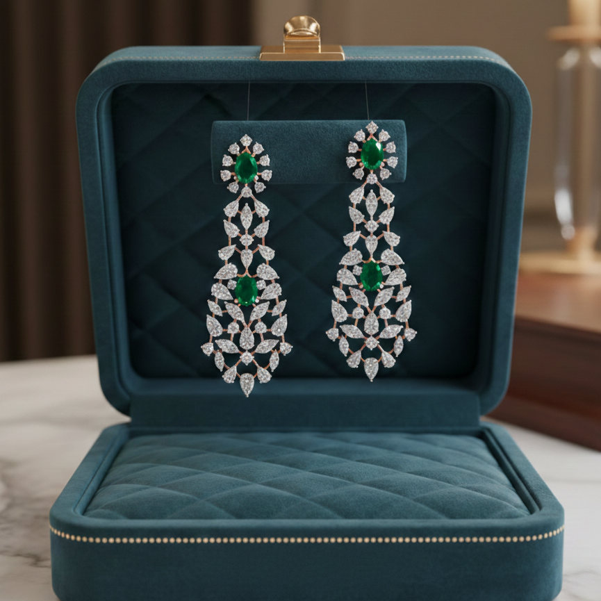Elsinor Spark Diamond Dangler Earrings