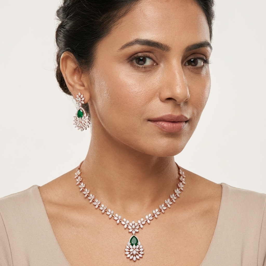 Timeless Diamond Charm Necklace Set