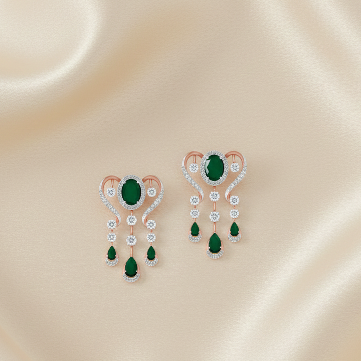 Elegant Premium Diamond Drop Earrings