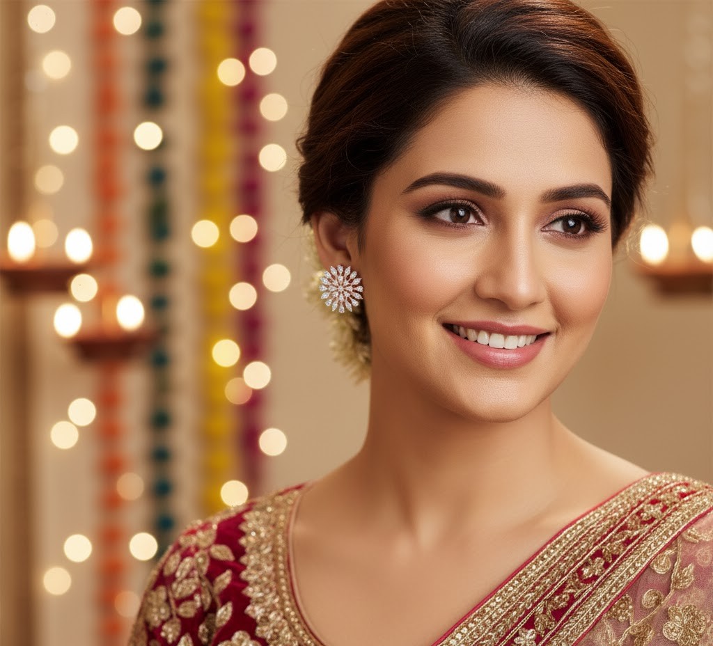 Premium Glow Diamond Stud Earrings