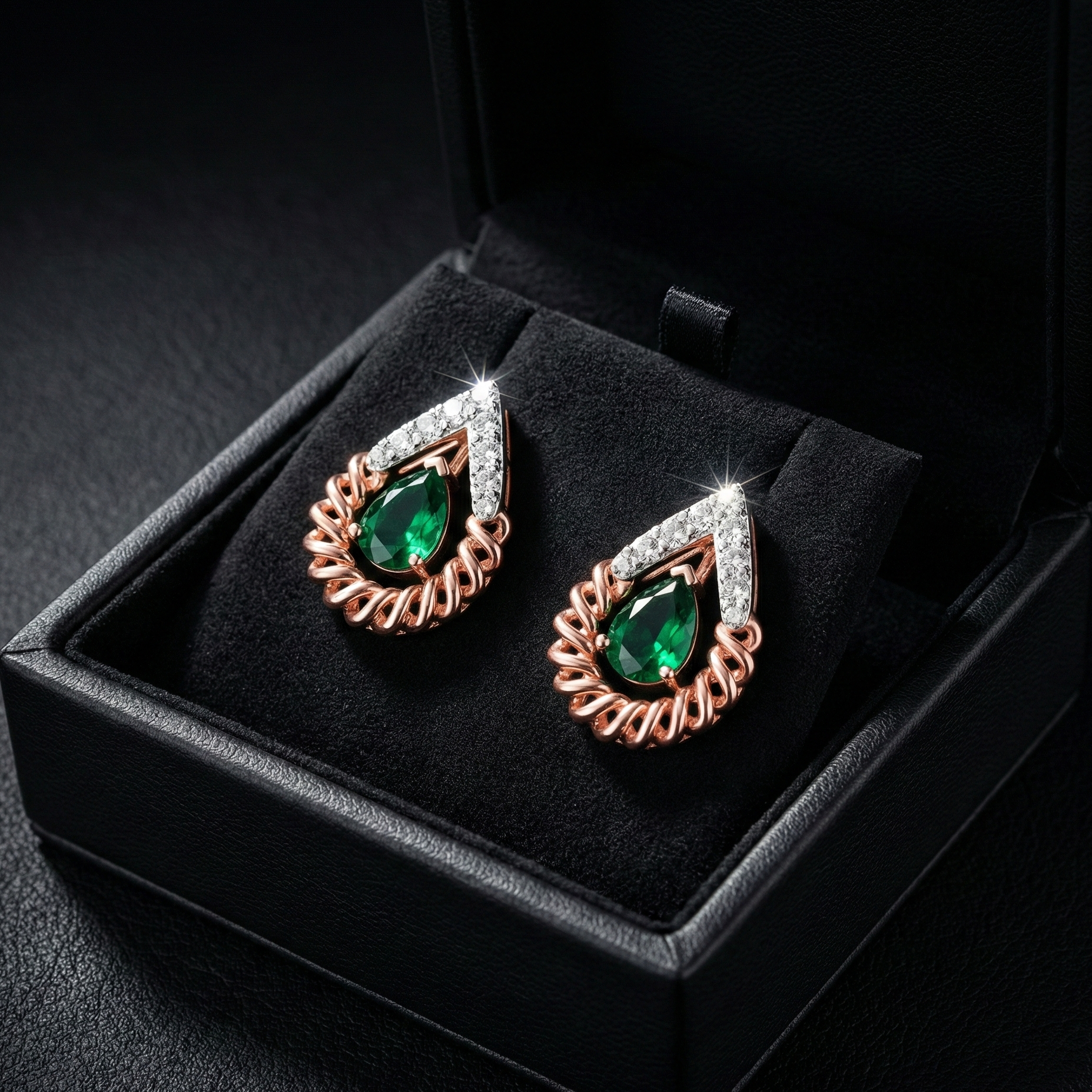 Subtle Luxe Diamond Pendant Earrings