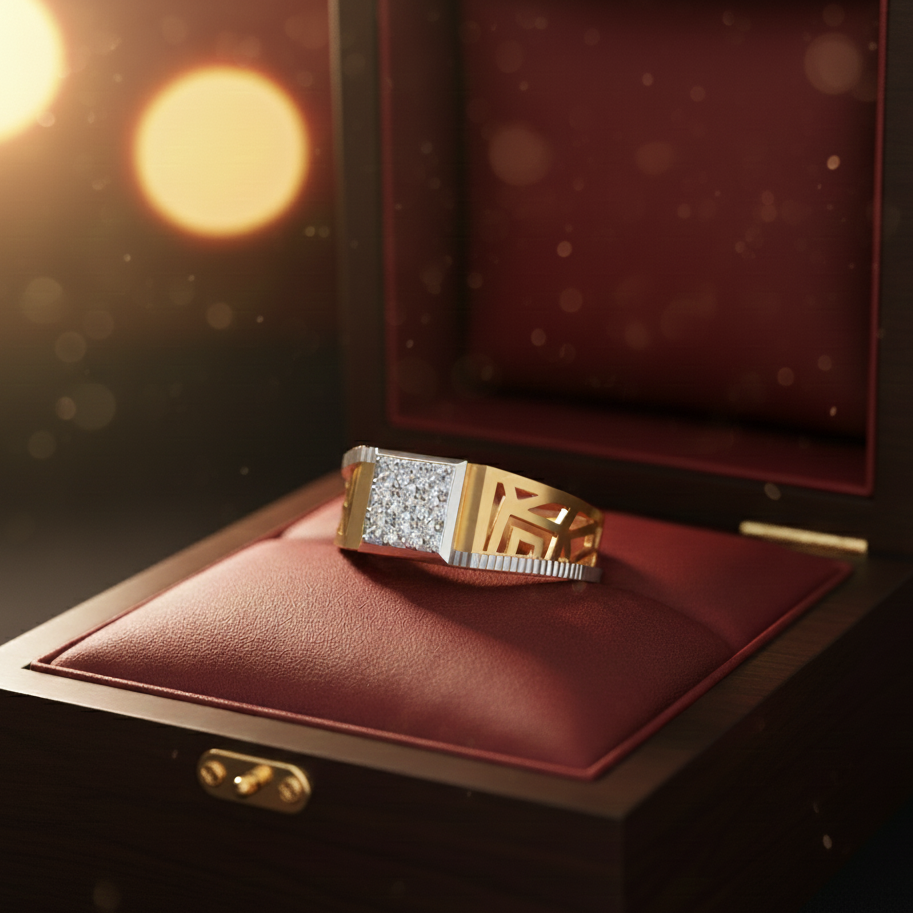 Timeless Noble Diamond Gents Ring