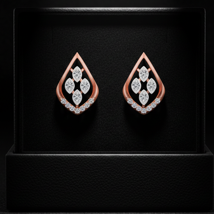 Luxe Spark Drop Diamond Earrings