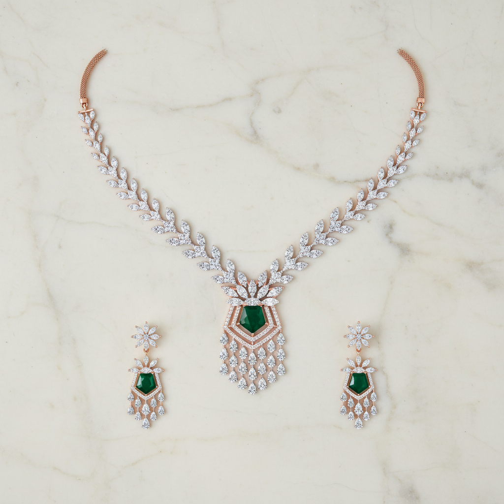 Timeless Diamond Aura Necklace Set