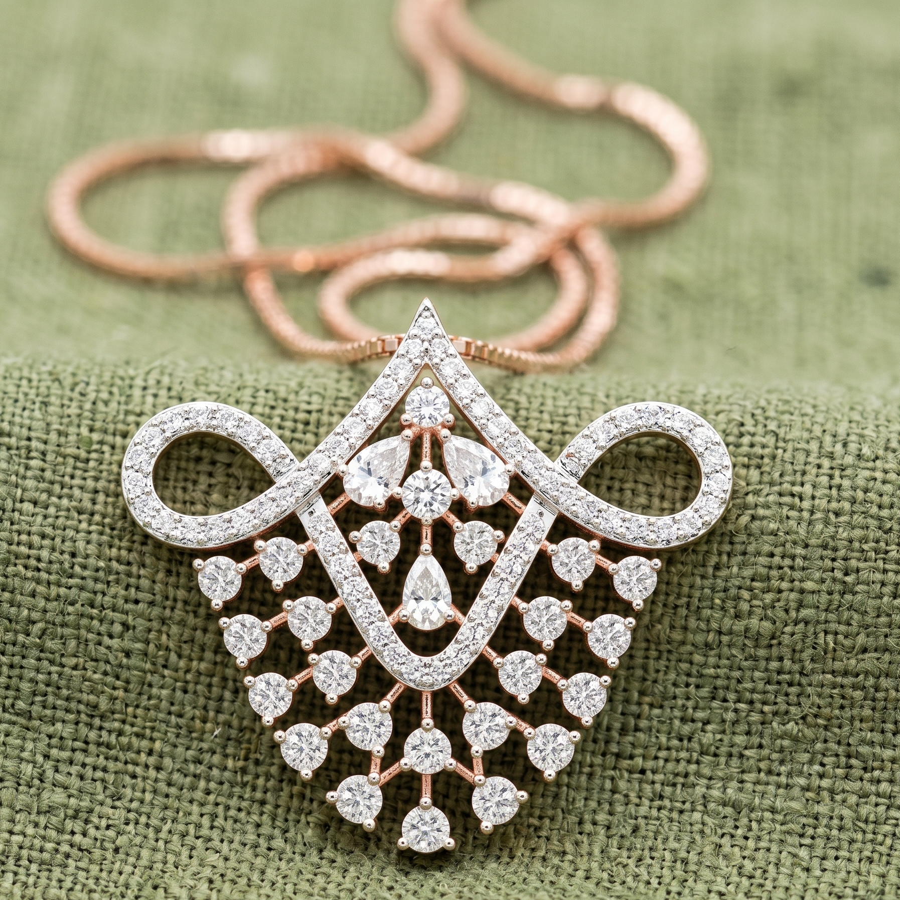 Starpetal Diamond Pendant