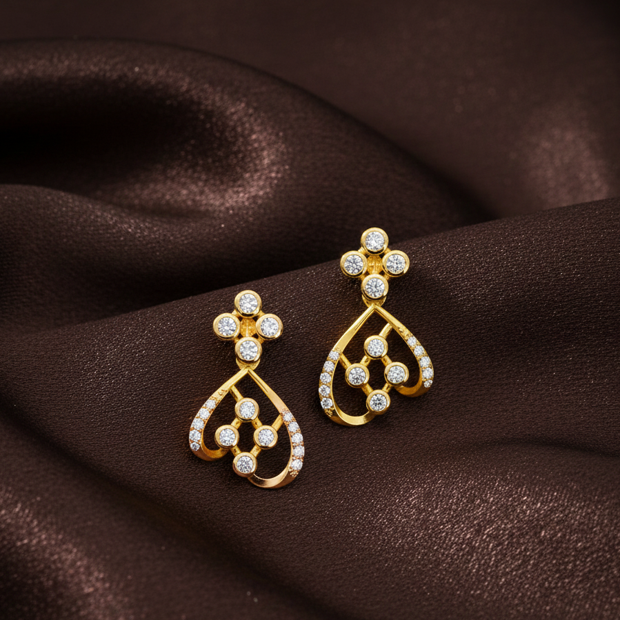 Minimal Sparkle Diamond Stud Earrings