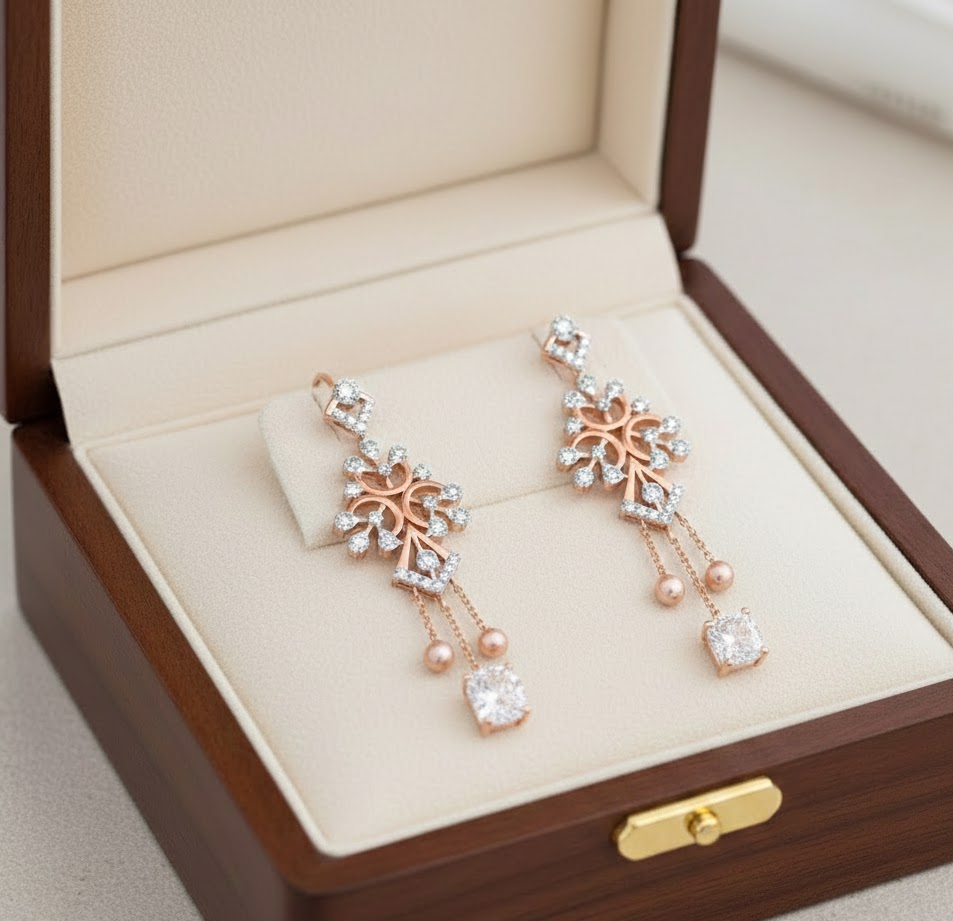 Elysian Beam Diamond Danglers