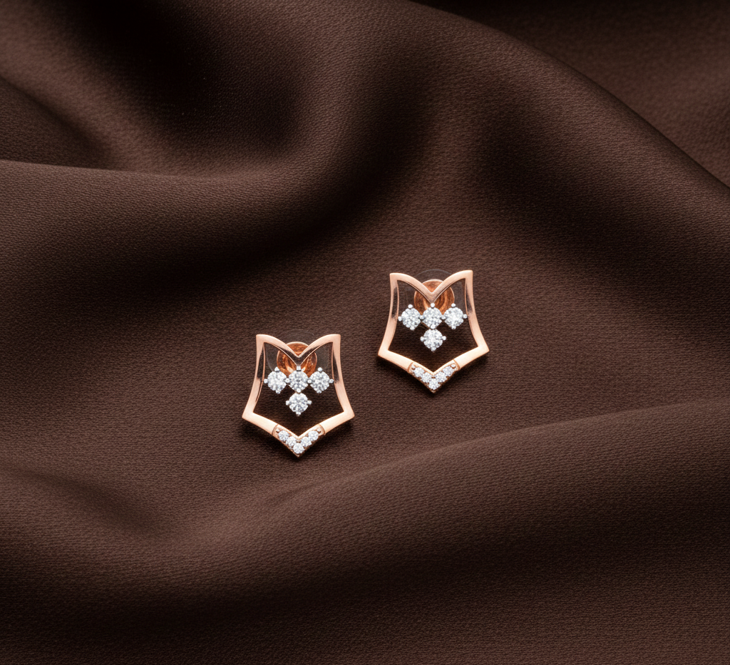 Premium Look Diamond Stud Earrings