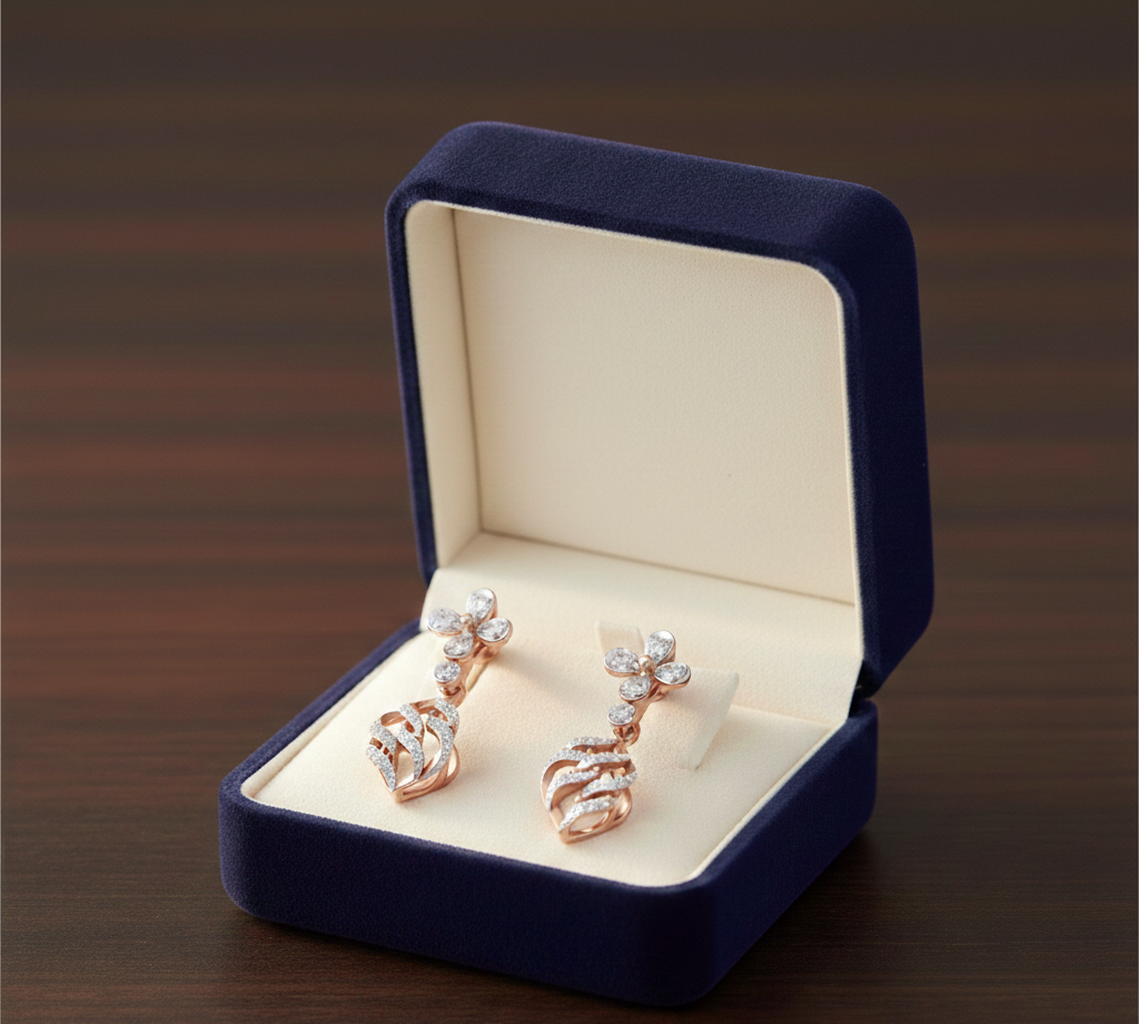Evoria Luxe Diamond Drop Earrings