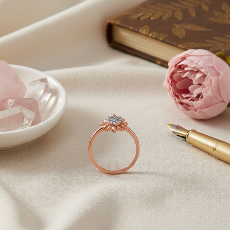 Diamond Radiant Petal Ring - 3