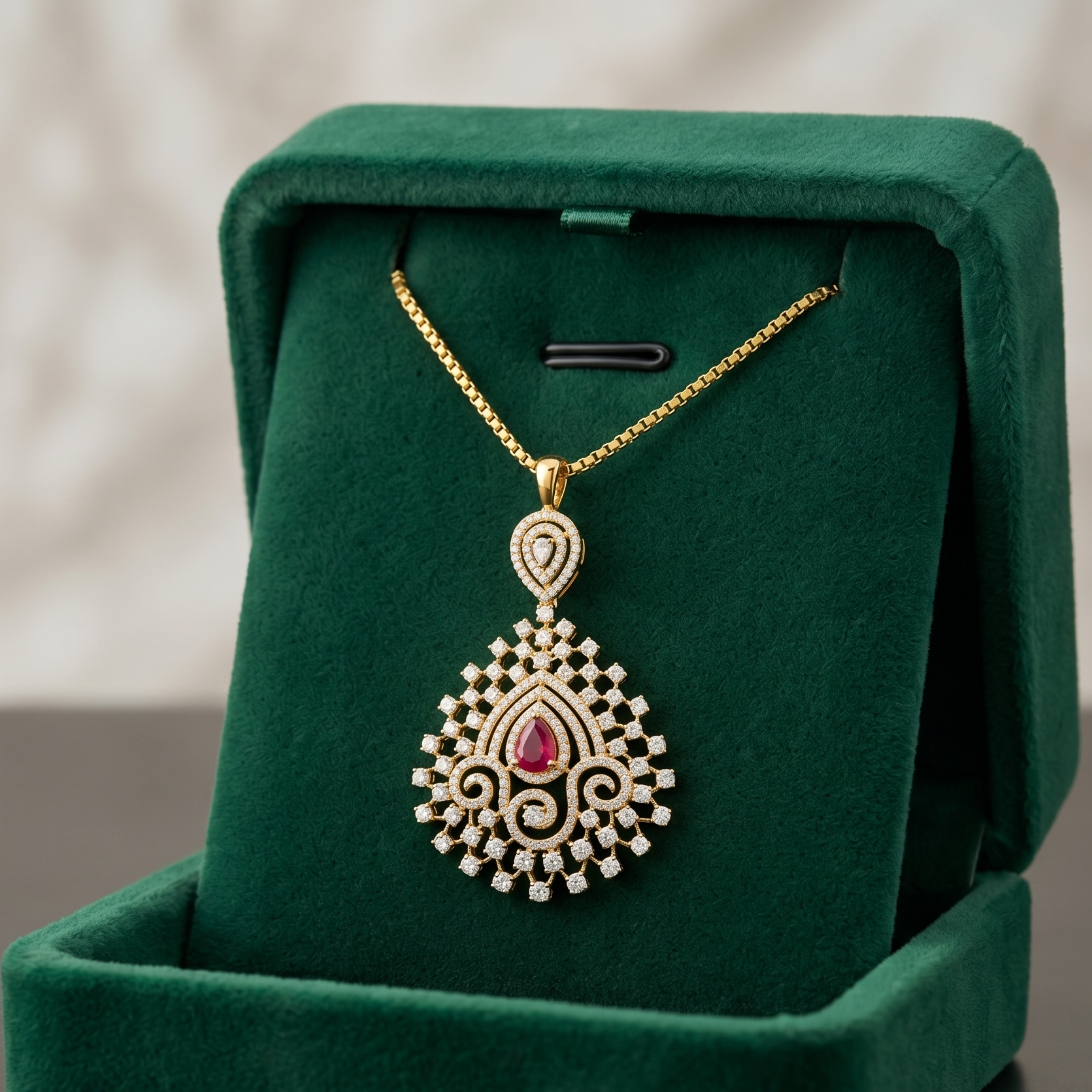 Diamond Crystal Symphony Pendant