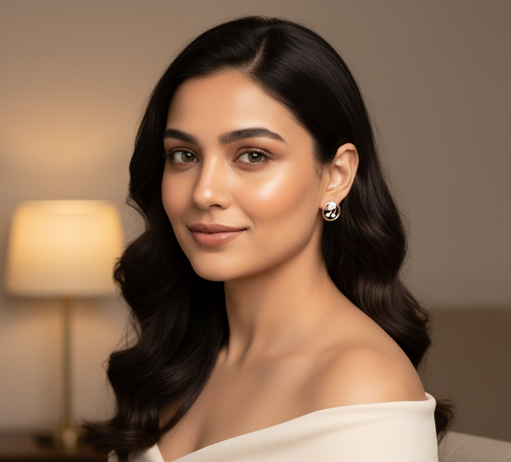 Shimmering Diamond Stud Earrings for Women