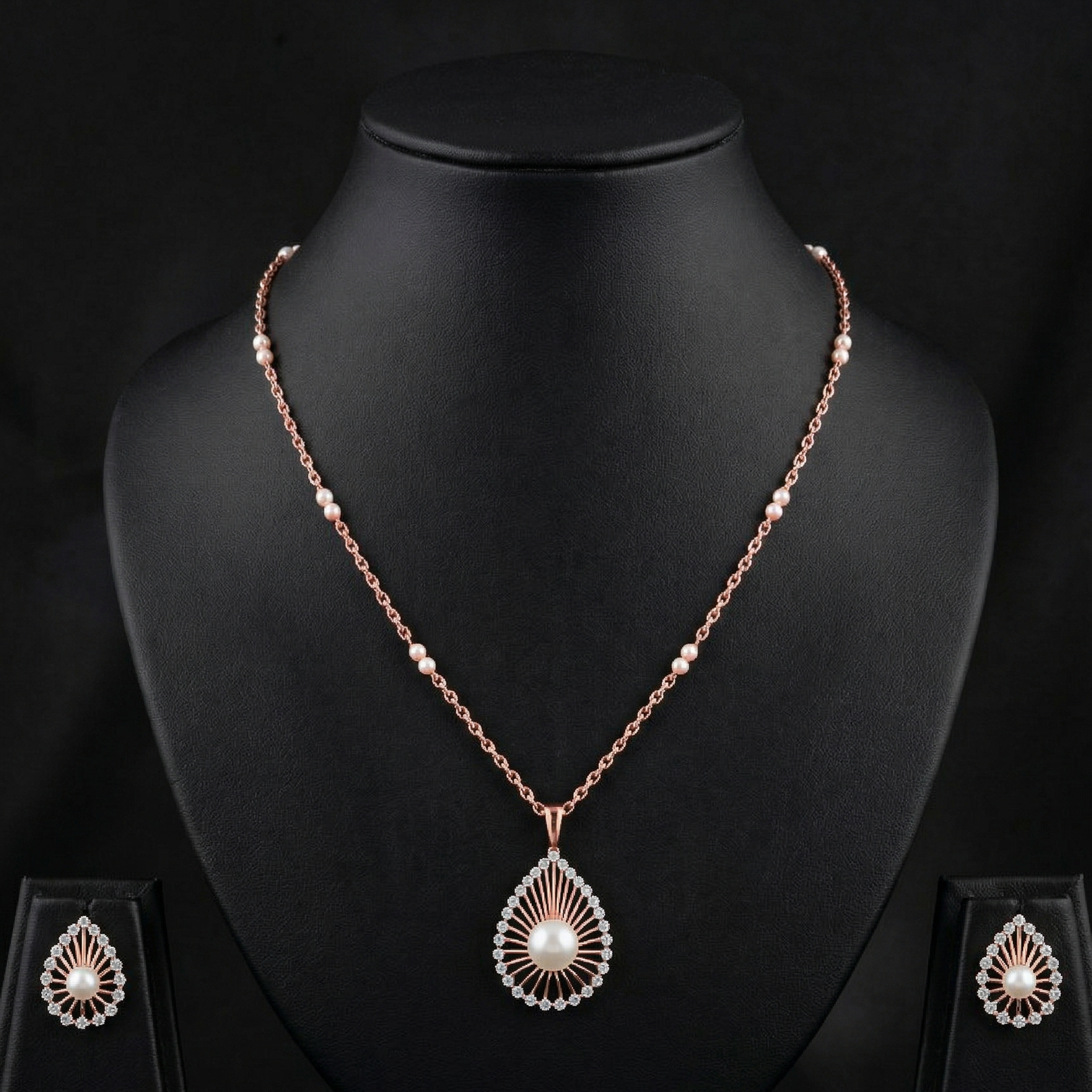 Crystal Light Diamond Pendant Set - 3
