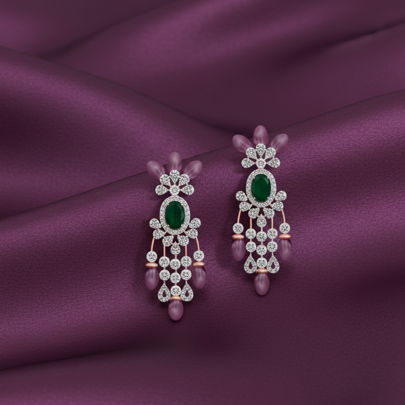 Classic Spark Diamond Dangle Earrings