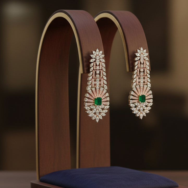Premium Chic Diamond Drop Earrings - 3