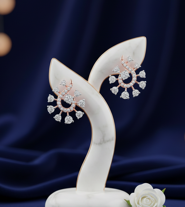 Evangeline Diamond Earrings - 3