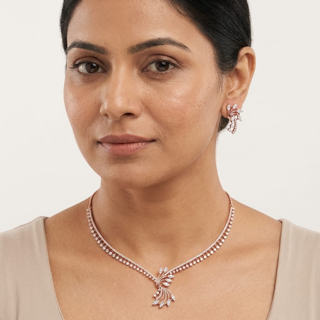 Ethereal Diamond Classic Necklace Set - 4