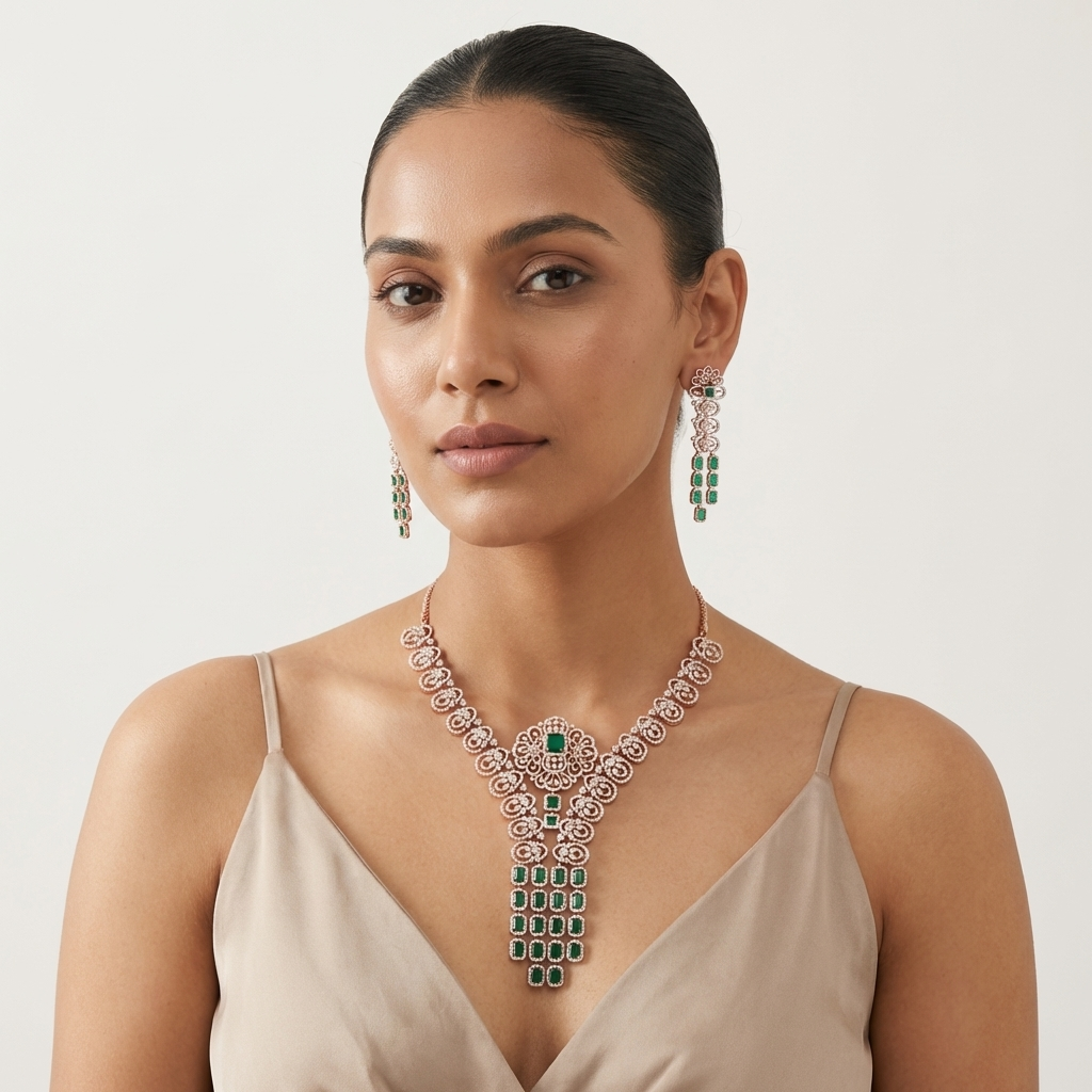 Signature Diamond Aura Necklace Set - 4