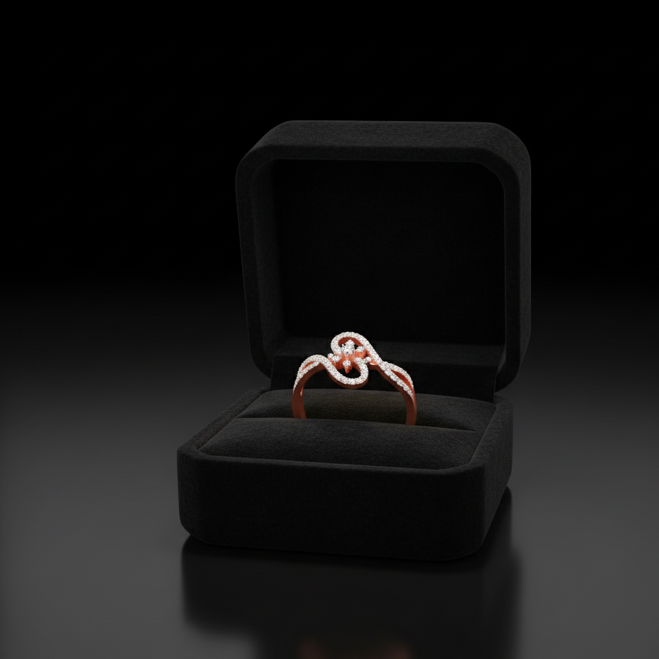Graceful Bloom Diamond Ladies Ring