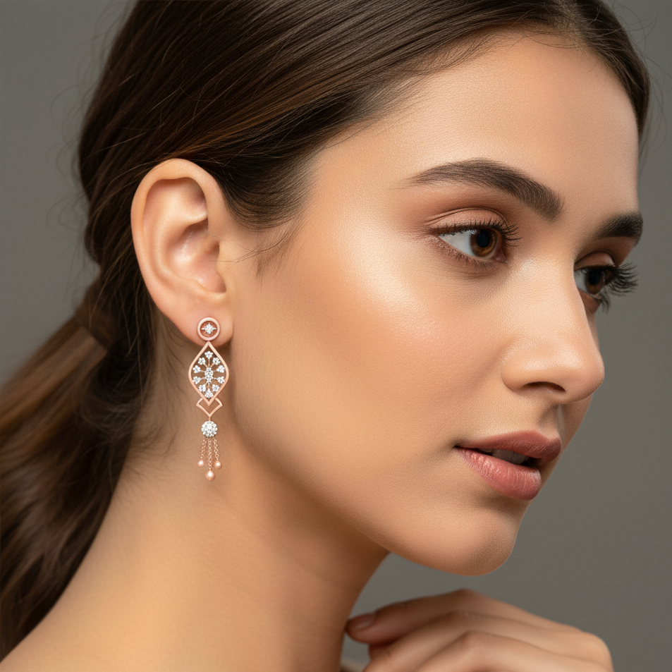 Diamora Flow Dangler Earrings - 3