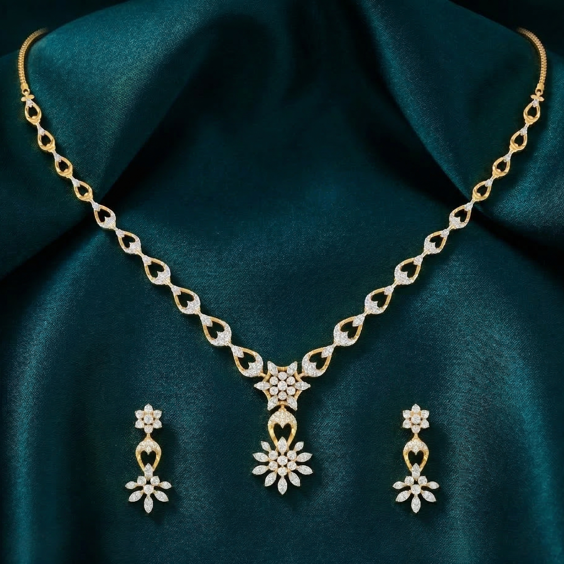 Luxury Diamond Grace Necklace Set
