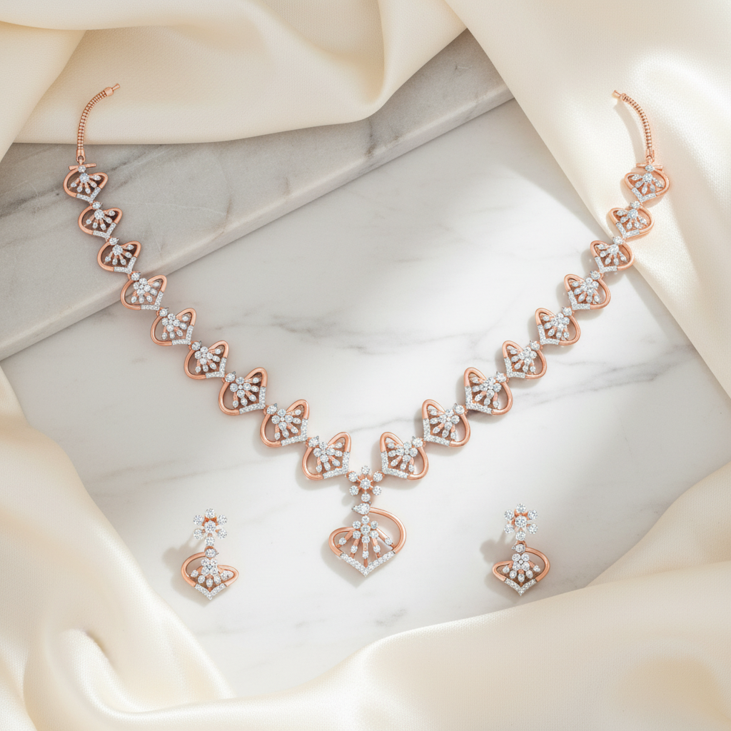 Sparkling Diamond Luxe Necklace Set