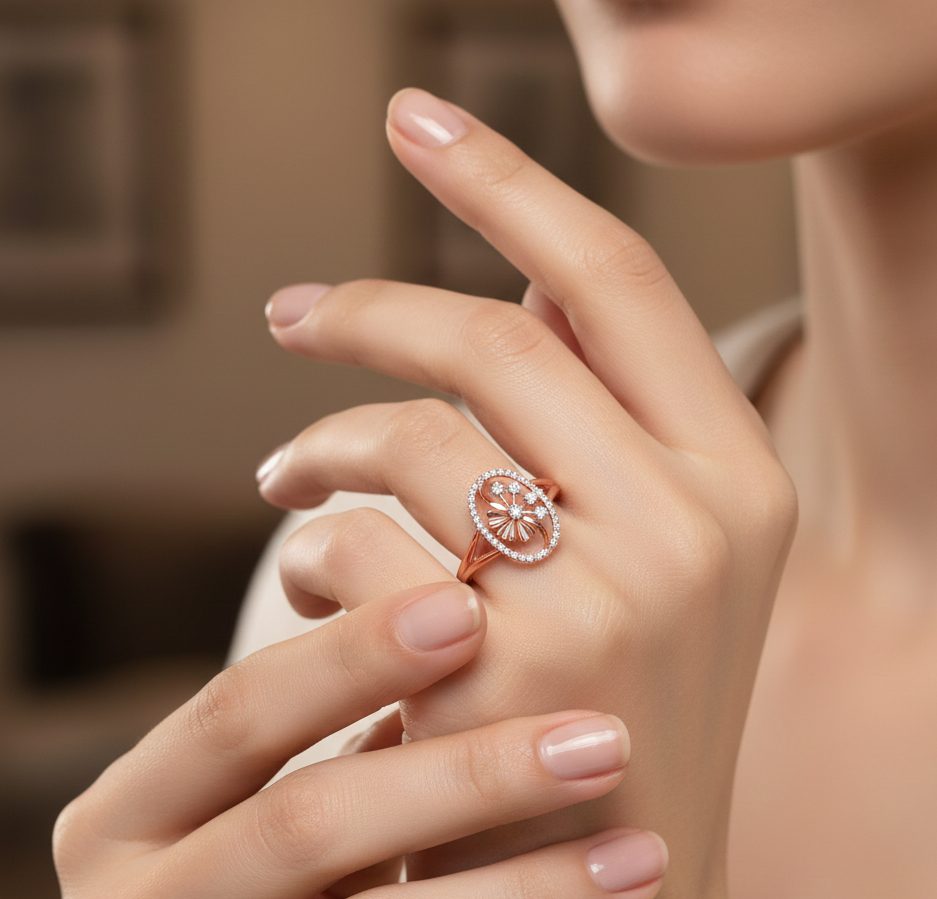 Diamond Royal Aura Crest Ring - 3