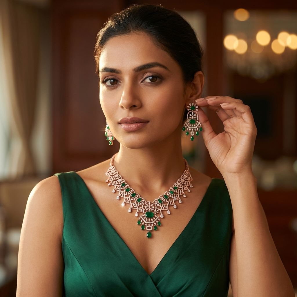 Imperial Diamond Classic Necklace Set - 3