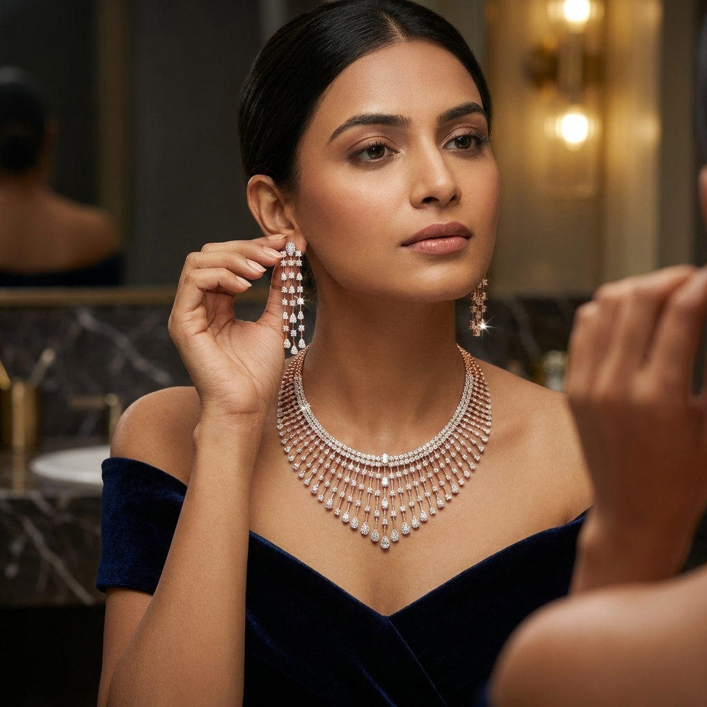Refined Diamond Wedding Necklace Collection - 4