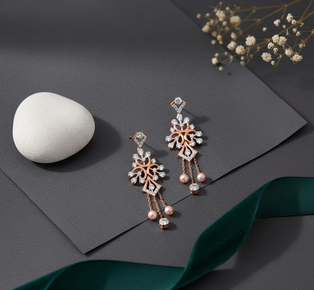 Elysian Beam Diamond Danglers
