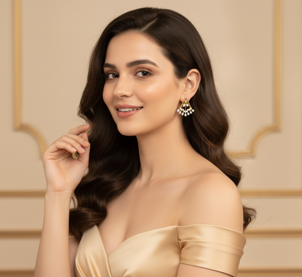 Radiant Diamond Stud Earrings
