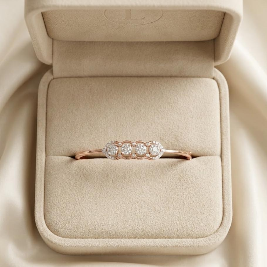 Diamond Paperclip Bracelet - 3