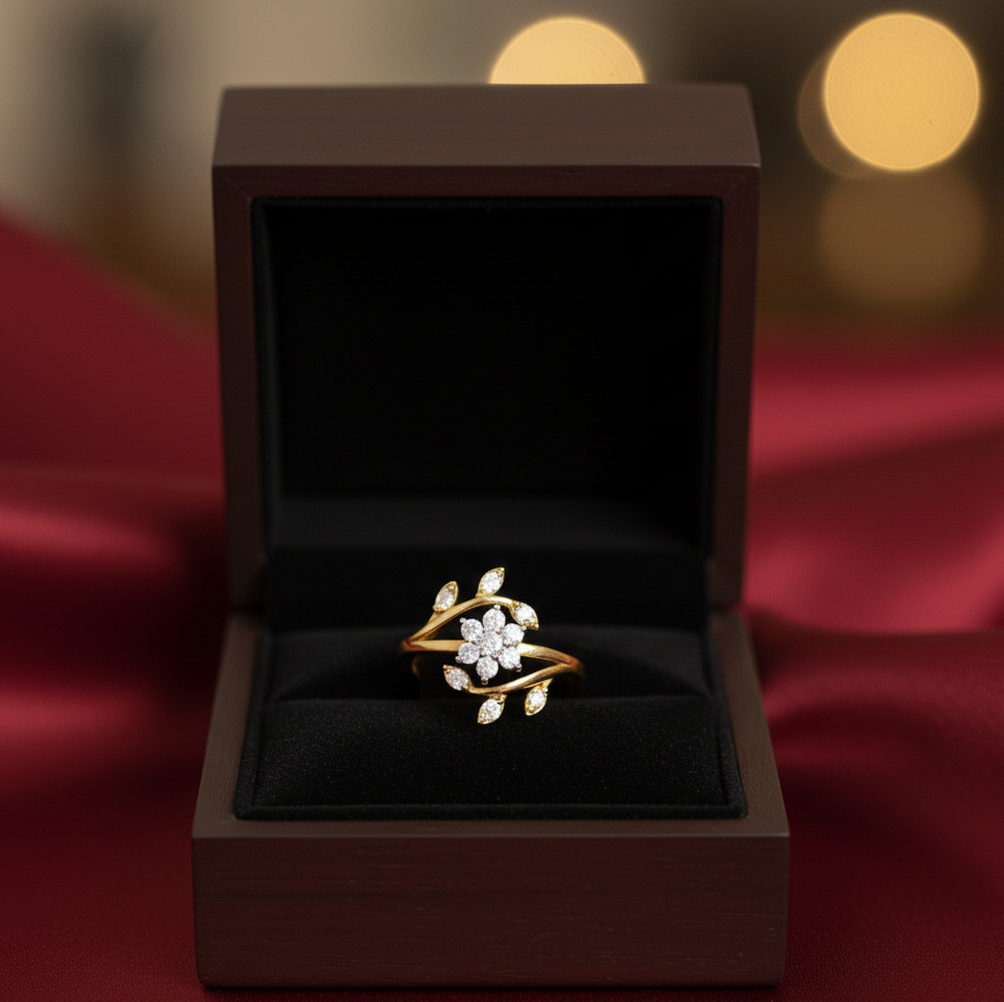 Luxe Radiant Halo Diamond Ring