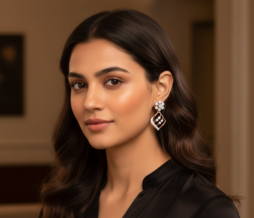 Seraphine Glow Diamond Drop Earrings