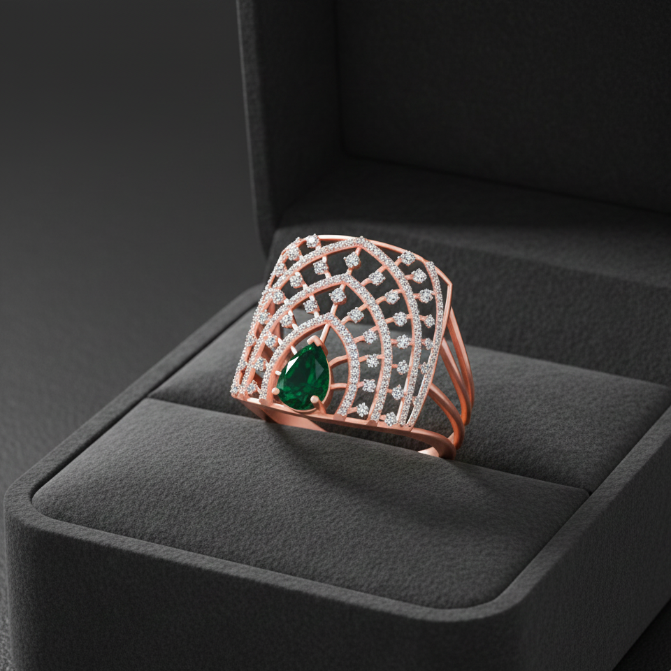 Noble Crown Diamond Ladies Ring