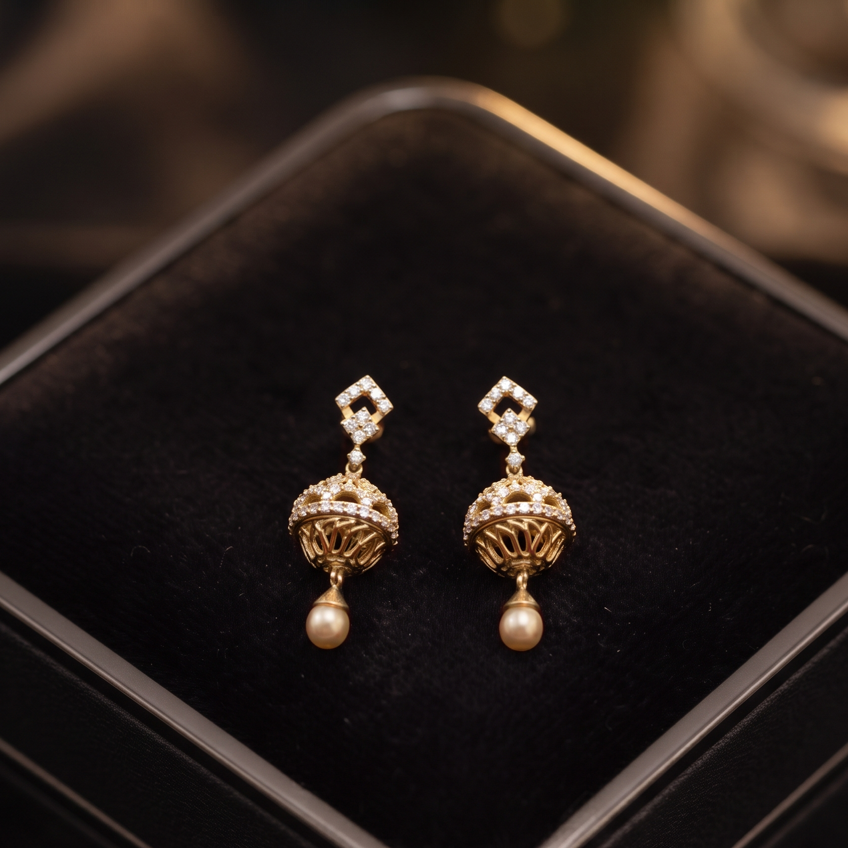 Luxury Glam Diamond Hoop Earrings