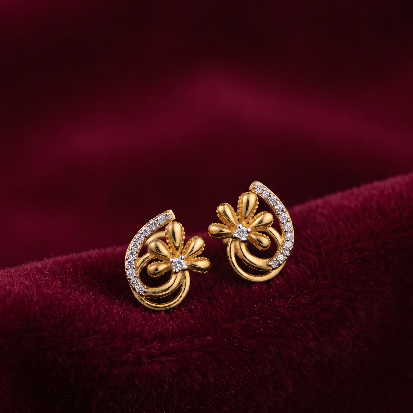 Classic Round-Cut Diamond Earrings - 3