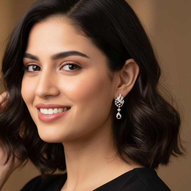 Evaria Glow Diamond Danglers - 3